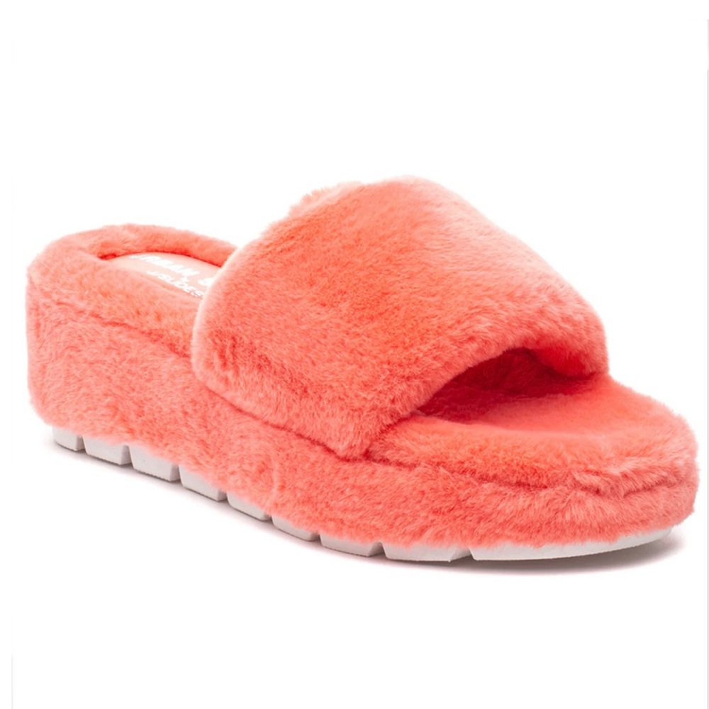 J Slides Willow Faux Fur Slides 9 Platform - image 1